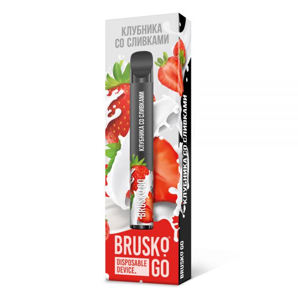 Электронная сигарета Brusco "Клубника со сливками" 800 затяжек оригинал